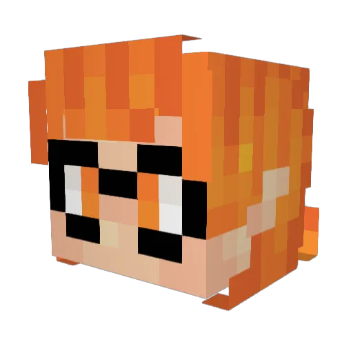 Pitor00 Minecraft avatar head, 3D render