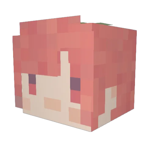 Pitpittt Minecraft avatar head, 3D render