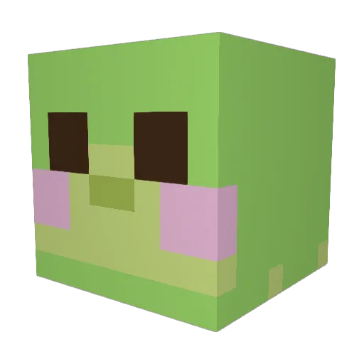 Pitspi Minecraft avatar head, 3D render
