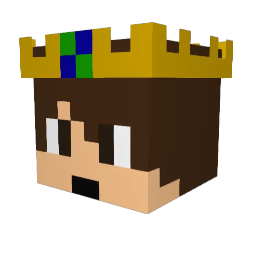 PittBaker Minecraft avatar head, 3D render