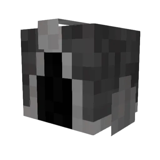 Pittyudied Minecraft avatar head, 3D render