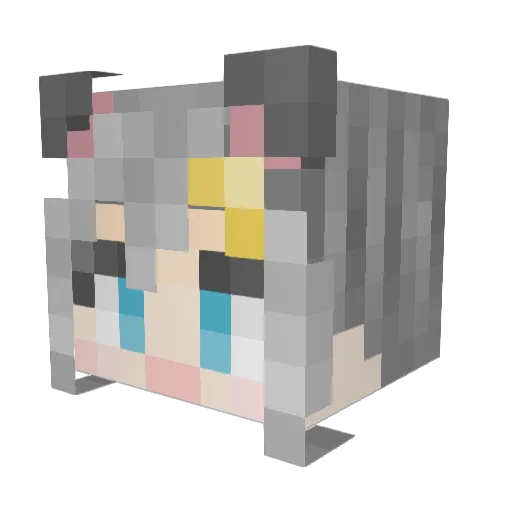 Pity_i Minecraft avatar head, 3D render