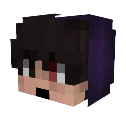 Pitys Minecraft avatar head, 3D render