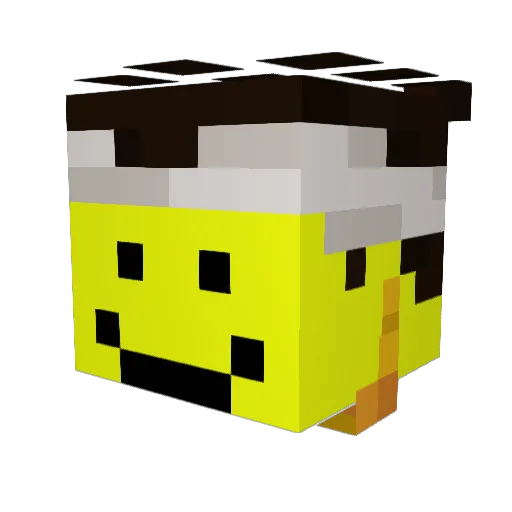 Pitza Minecraft avatar head, 3D render
