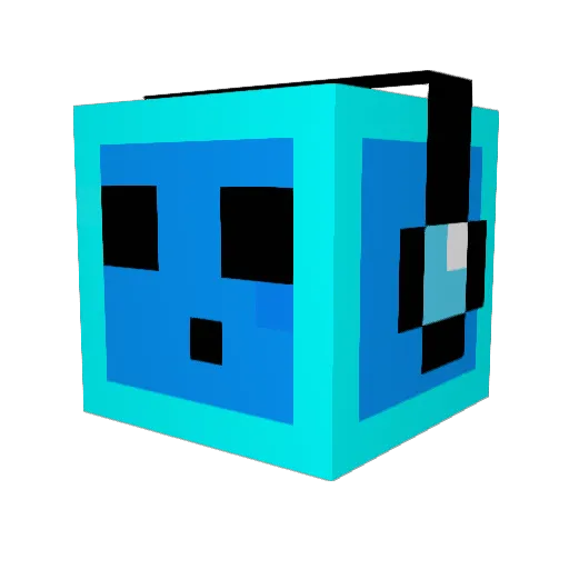 Piuwi Minecraft avatar head, 3D render