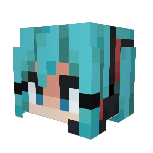 Pive Minecraft avatar head, 3D render