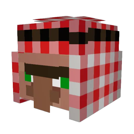 Pivetekj Minecraft avatar head, 3D render