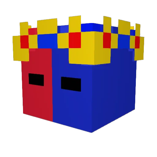 Pivobier Minecraft avatar head, 3D render