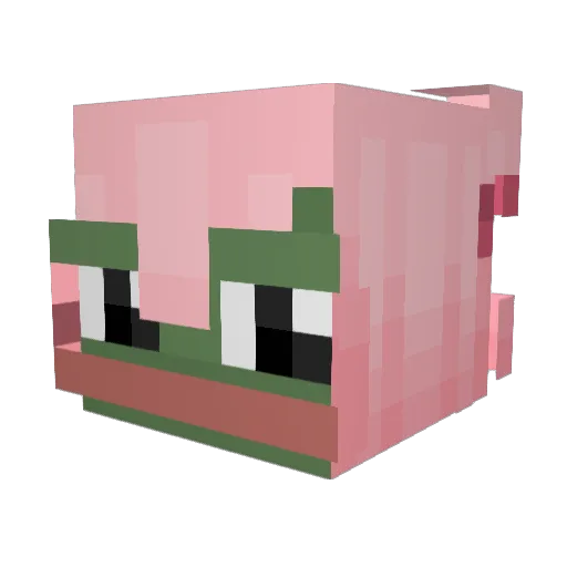 Pivosos Minecraft avatar head, 3D render