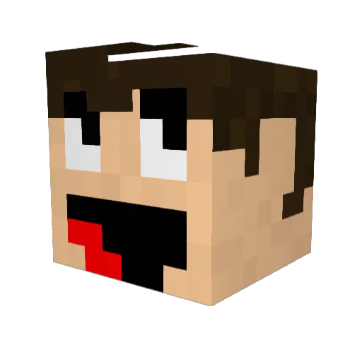 Piwoj Minecraft avatar head, 3D render