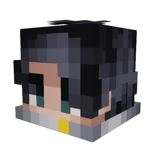 Piwopx Minecraft avatar head, 3D render
