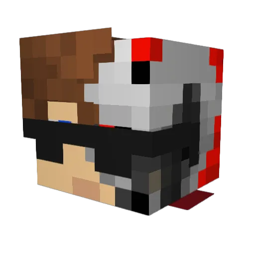 Pix05 Minecraft avatar head, 3D render