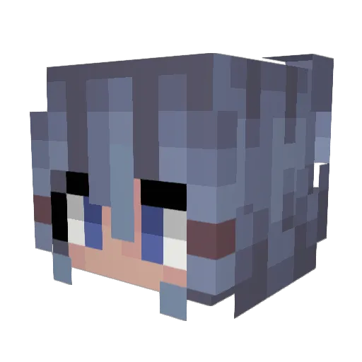Pix1ed Minecraft avatar head, 3D render