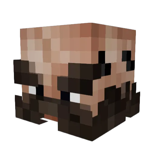 PixChunk Minecraft avatar head, 3D render