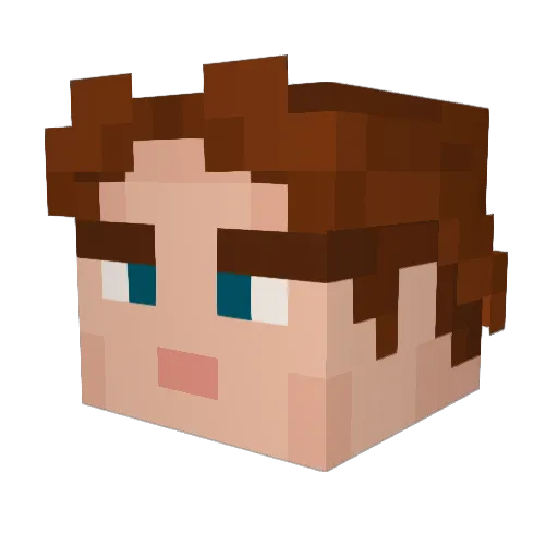 PixKnight Minecraft avatar head, 3D render