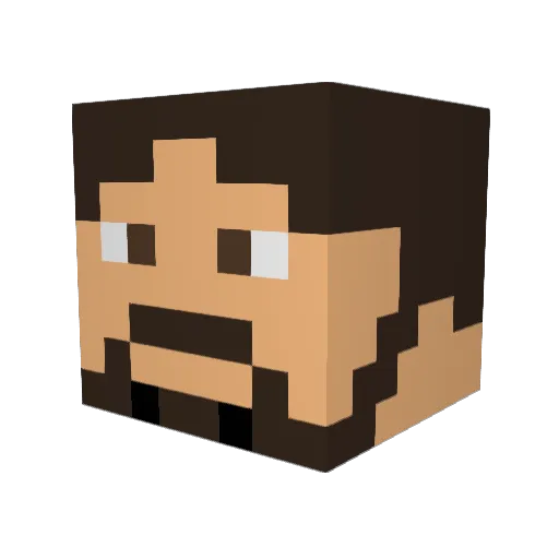 PixL_eXe Minecraft avatar head, 3D render