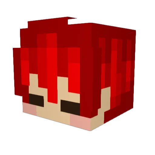 PixLna Minecraft avatar head, 3D render