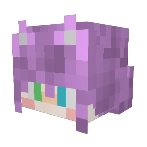 PixPia Minecraft avatar head, 3D render