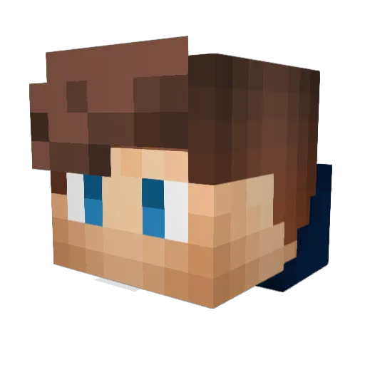 Pix_le_vrai Minecraft avatar head, 3D render