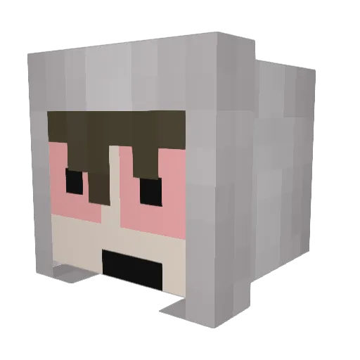 Pixa76 Minecraft avatar head, 3D render