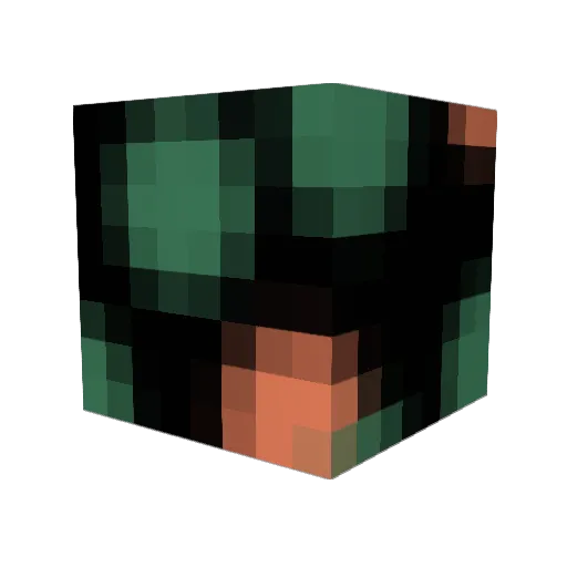 Pixaael Minecraft avatar head, 3D render