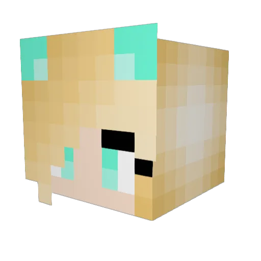 Pixalatedangel Minecraft avatar head, 3D render