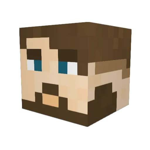 Pixalonov Minecraft avatar head, 3D render