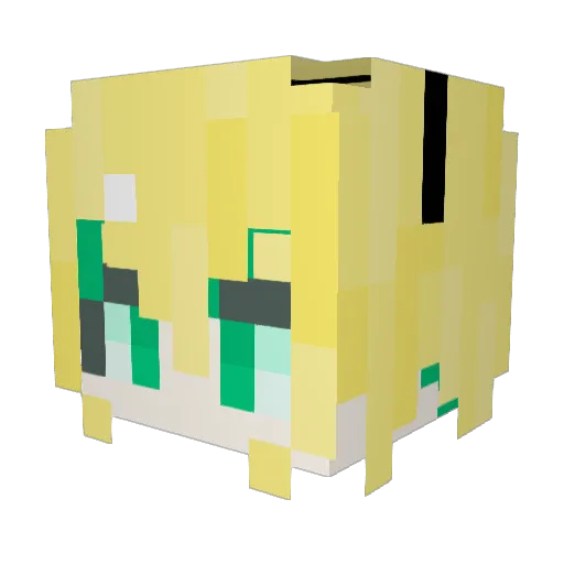 Pixalte Minecraft avatar head, 3D render