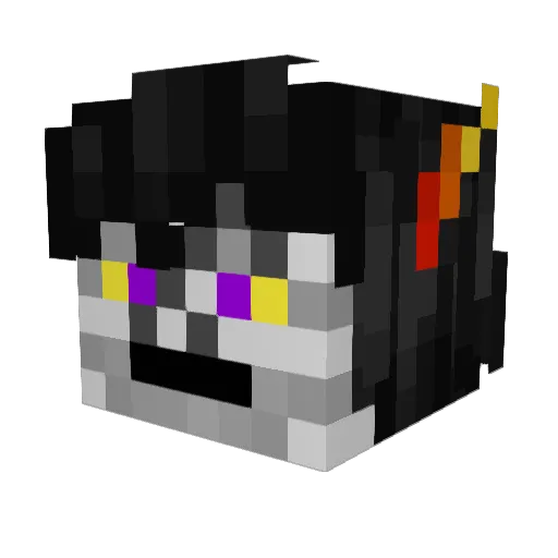 Pixalted Minecraft avatar head, 3D render