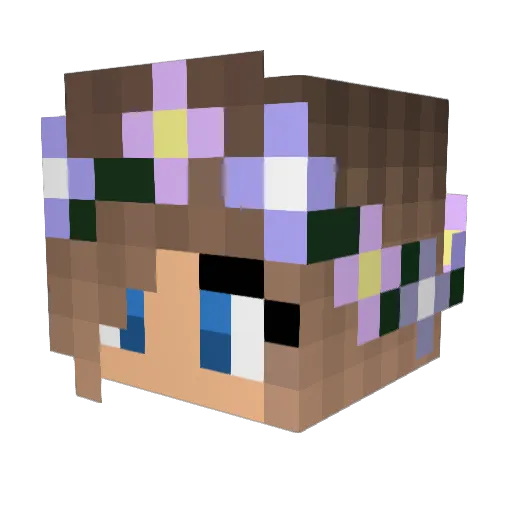 Pixar1 Minecraft avatar head, 3D render