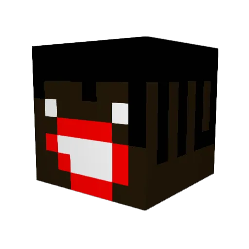 Pixedou Minecraft avatar head, 3D render
