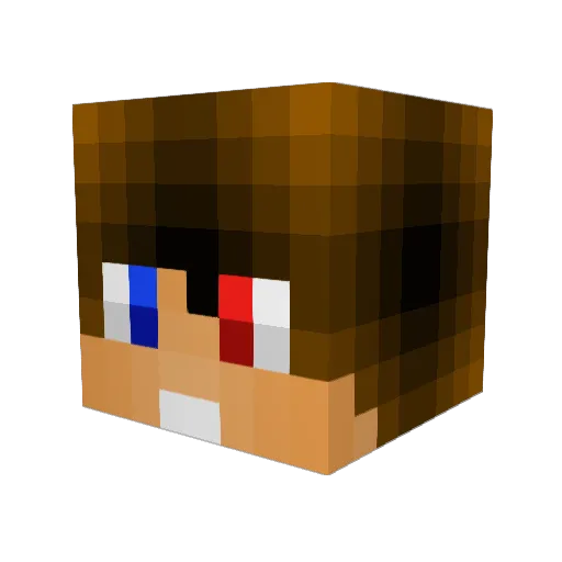 PixeelPanda Minecraft avatar head, 3D render