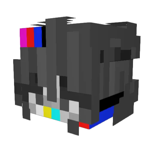 Pixef_ Minecraft avatar head, 3D render