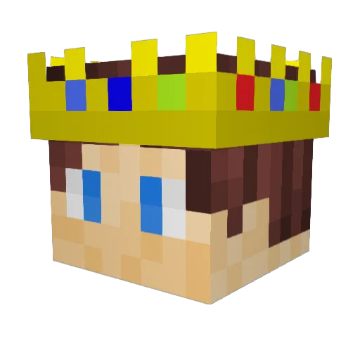 Pixel8er76 Minecraft avatar head, 3D render
