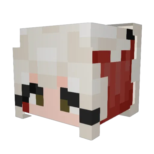 PixelBorb Minecraft avatar head, 3D render