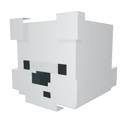 PixelCR Minecraft avatar head, 3D render