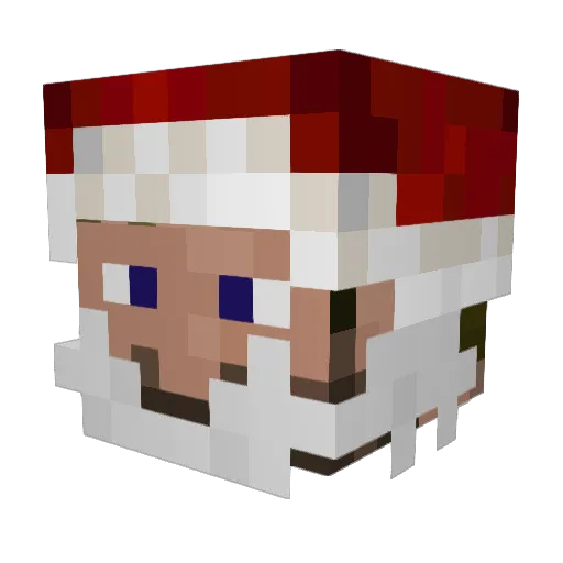 PixelChaos Minecraft avatar head, 3D render