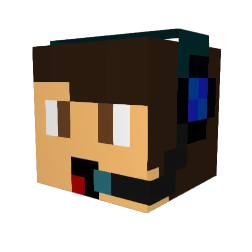 PixelCrafter2302 Minecraft avatar head, 3D render