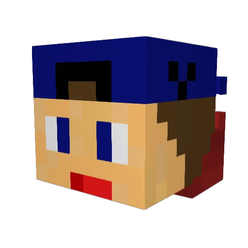 PixelCrafter83 Minecraft avatar head, 3D render