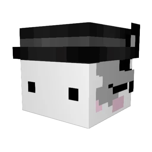 PixelDMX Minecraft avatar head, 3D render