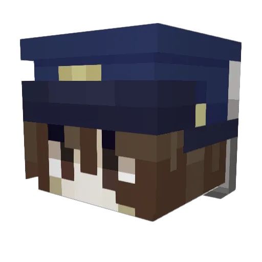 PixelFace6312 Minecraft avatar head, 3D render