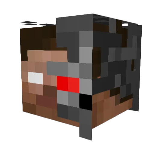 PixelGamePlayer Minecraft avatar head, 3D render