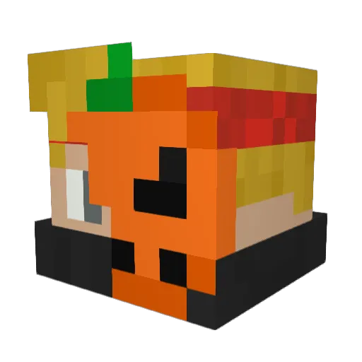 PixelGamesDE Minecraft avatar head, 3D render