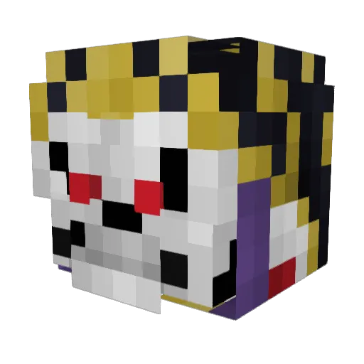 PixelGod_ Minecraft avatar head, 3D render