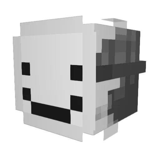 PixelGotHACK3D Minecraft avatar head, 3D render