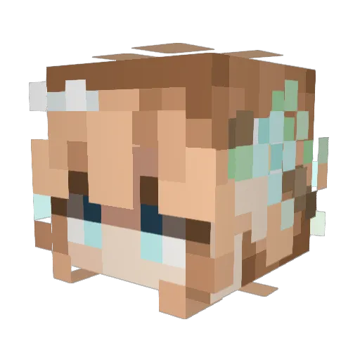 PixelHopper173 Minecraft avatar head, 3D render