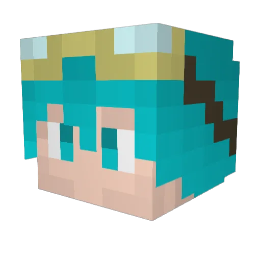 PixelKnight555 Minecraft avatar head, 3D render