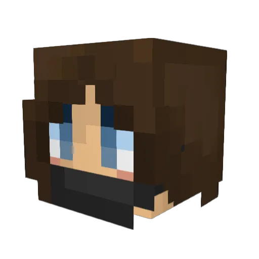 PixelLilyYT Minecraft avatar head, 3D render