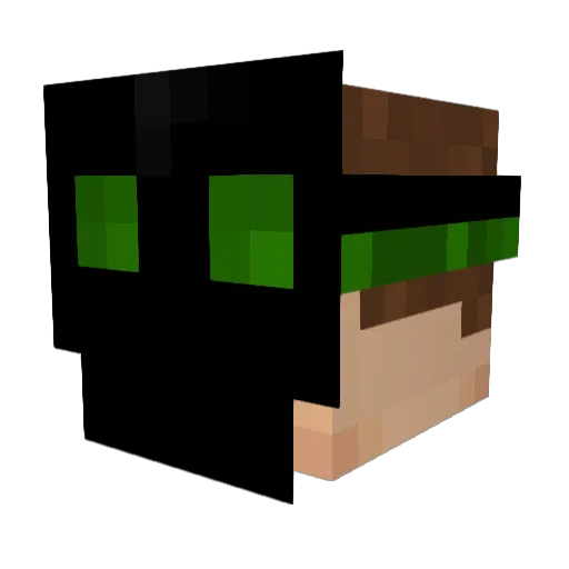 PixelLuk Minecraft avatar head, 3D render