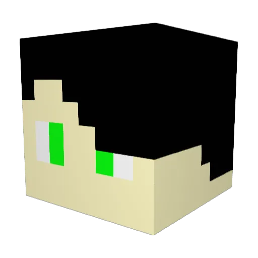 PixelLuka Minecraft avatar head, 3D render